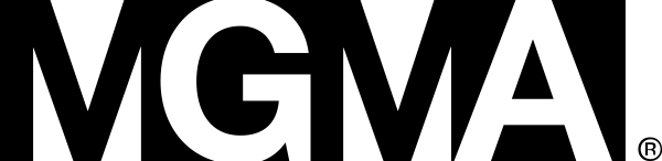 MGMA Logo - Black and white sans-serif type